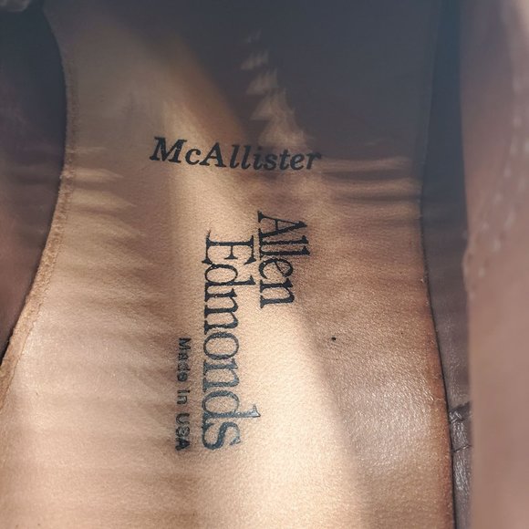 Allen Edmonds "McAllister" Mens 13 Brown Suede Leather Dress Shoe Wingtip Oxford - Picture 7 of 16